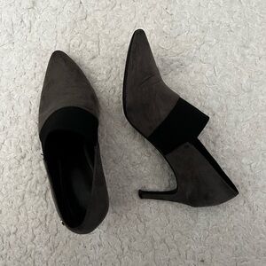 Calvin Klein Elegant Gray Suede Women's Heels